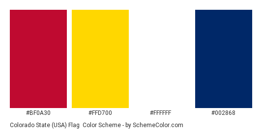 Colorado State (USA) Flag Color Scheme » Blue » SchemeColor.com